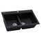 Ruvati 34" Topmount Workstation Ledge Granite Composite Kitchen Sink, Blk RVG1350BK - alternate 2